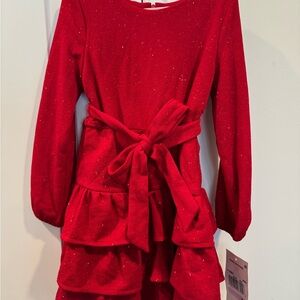Rare Editions Red Glitter Dress